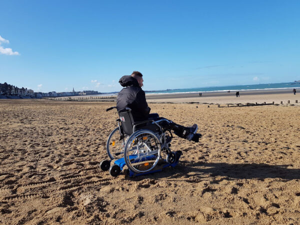 Гусеничная платформа для инвалидной коляски_гусеничная приставка для инвалидного кресло-коляска_электрическая коляска_кресло коляска с электро приводом пляжная_12