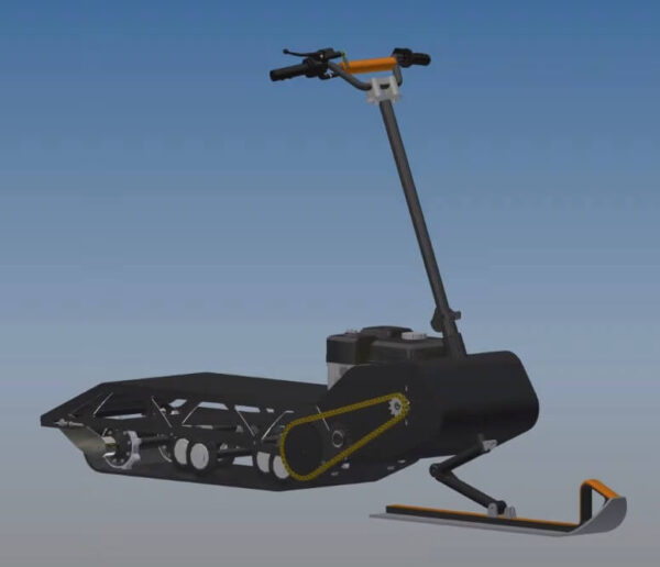 Электро сноубайк_гусеничный самокат_мотоснегокат_электро снегокат_1